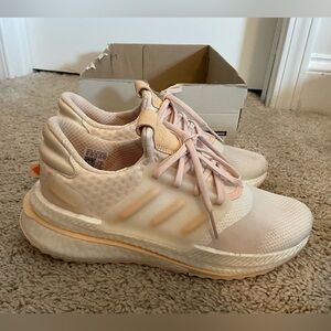 Womens Adidas X PLRBOOST Running Shoes White Pink 9